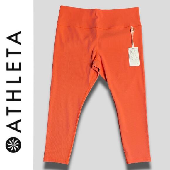ATHLETA NWT ATHLETA X ALICIA KEYS ELATION TIGHT JEWEL ORANGE 2X - Picture 4 of 12
